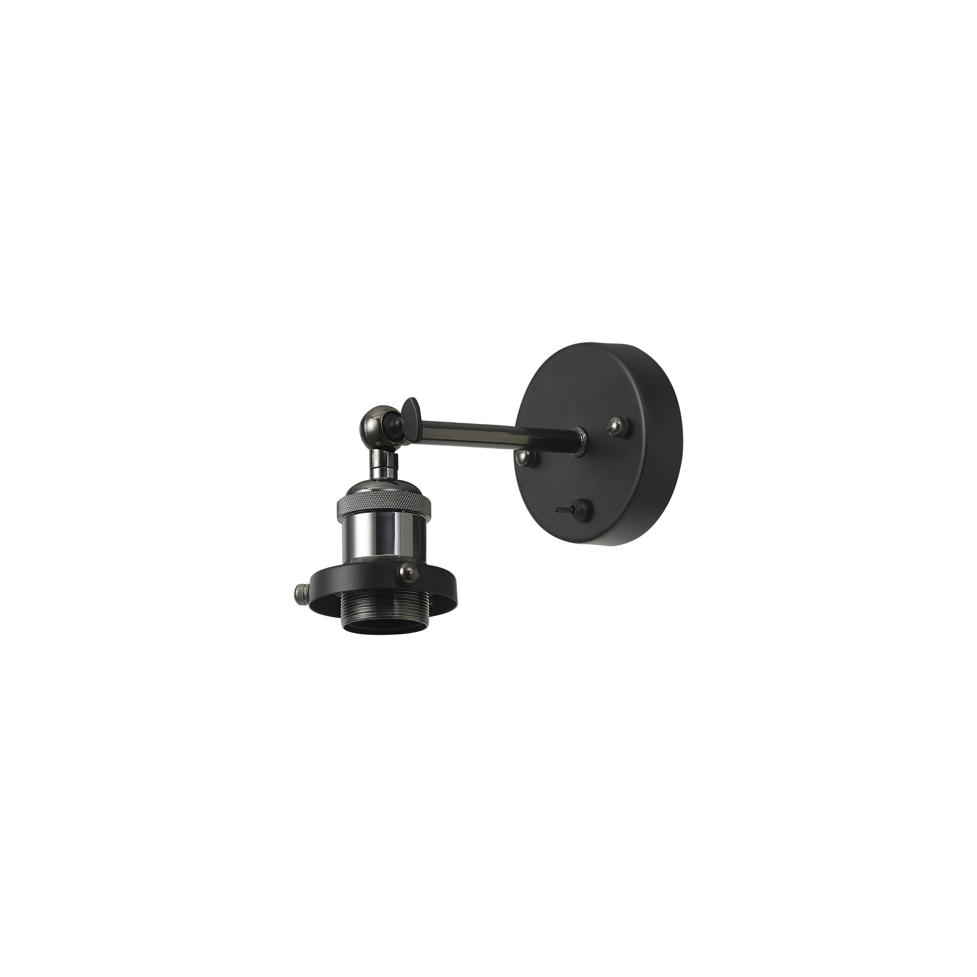 D0701  Dreifa Switched Wall Lamp 1 Light Black Chrome